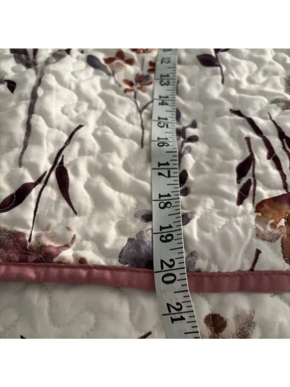 Vintage Quilted Bedspread W/ 2 Standard Shams Full Size Multicolor Floral Retro